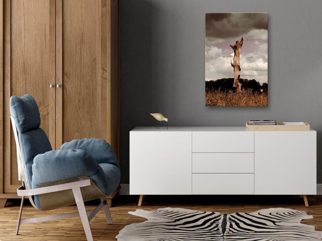 Schilderij - Memory of Heaven (1 Part) Vertical