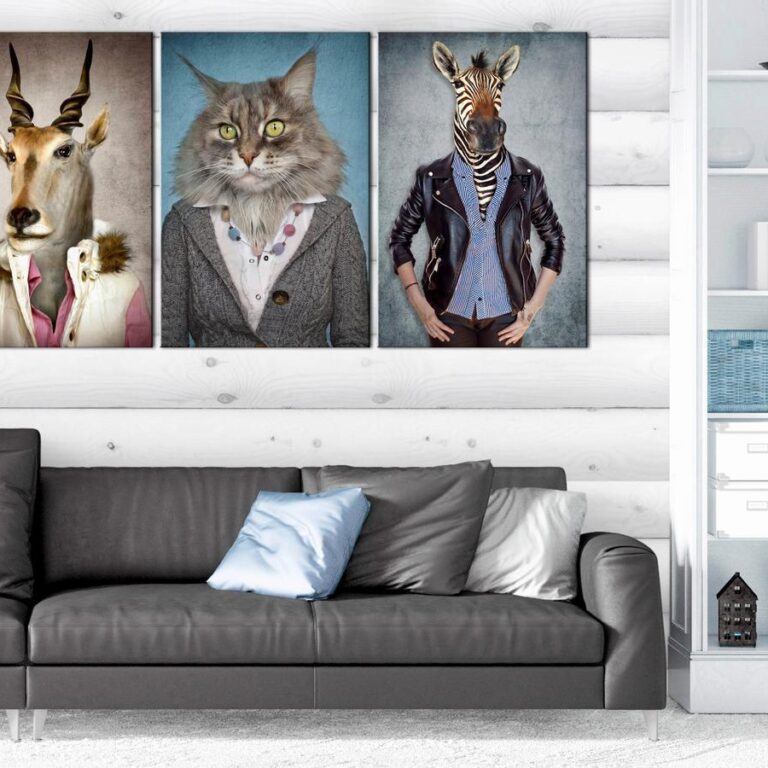 Schilderij - Menagerie (3 Parts)