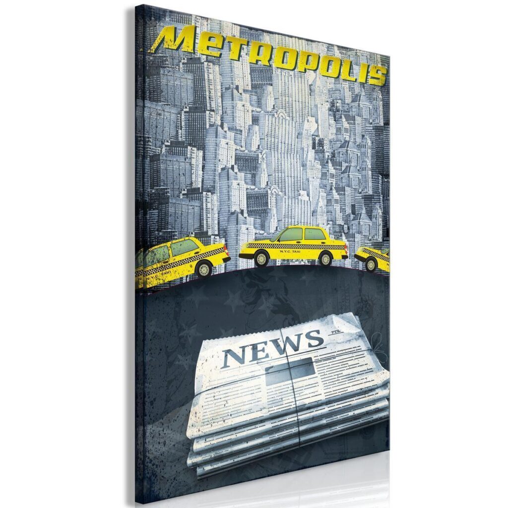 Schilderij - Metropolis (1 Part) Vertical - Afbeelding 2