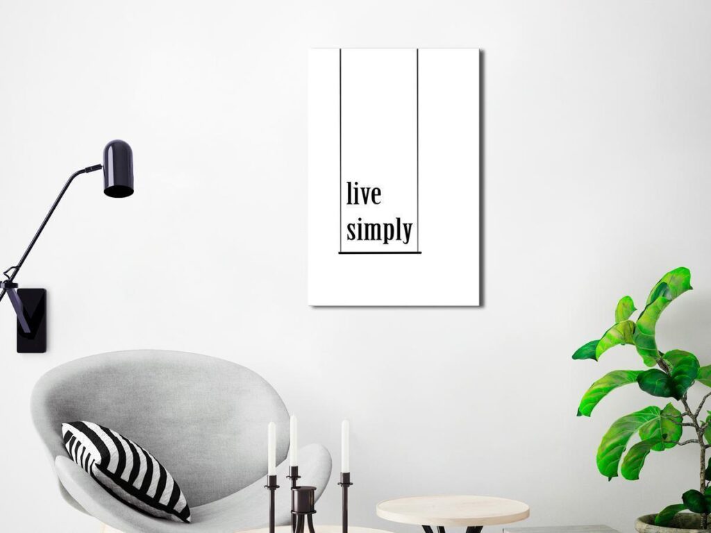 Schilderij - Minimalistic Motto (1 Part) Vertical
