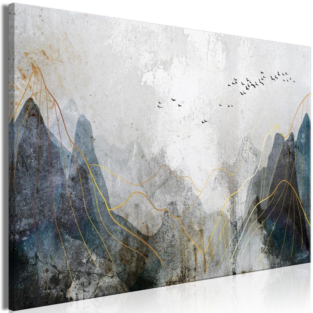 Schilderij - Misty Mountain Pass (1 Part) Wide - Afbeelding 2