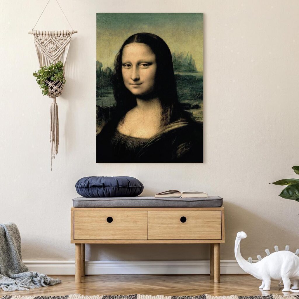 Schilderij - Mona Lisa (fragment) - Afbeelding 3