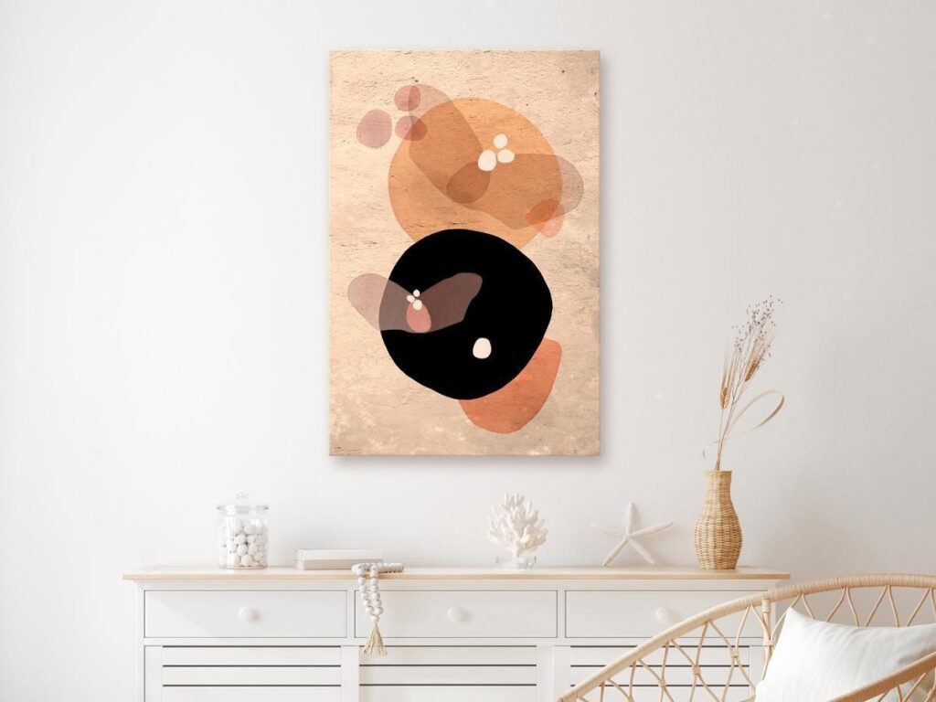 Schilderij - Moon Butterfly (1 Part) Vertical