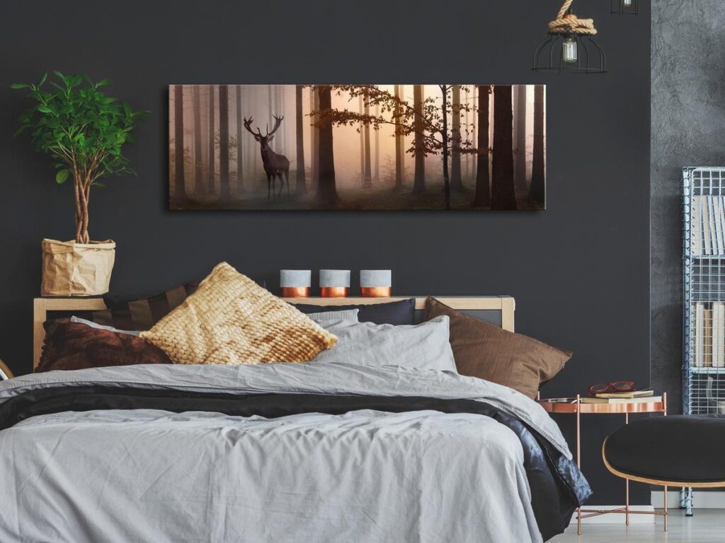 Schilderij - Morning (1 Part) Narrow Brown - Afbeelding 2