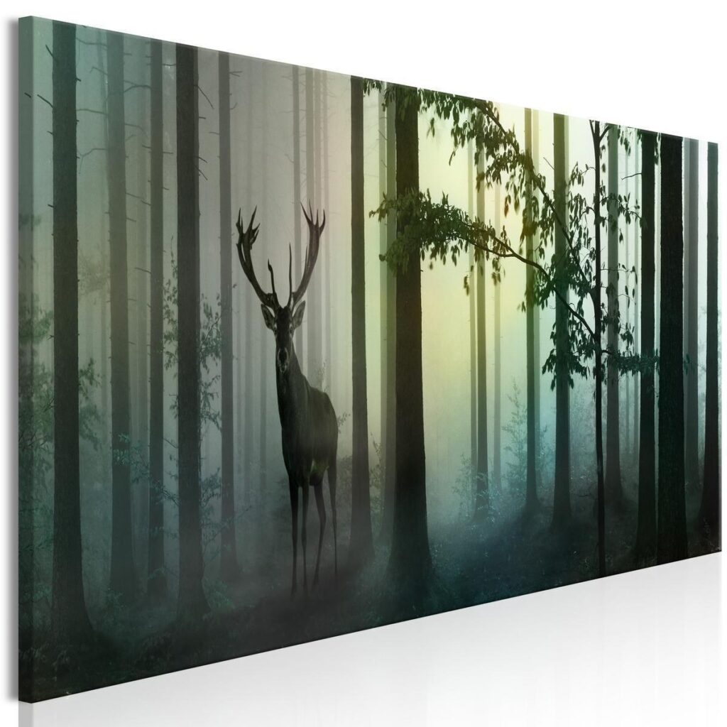 Schilderij - Morning (1 Part) Narrow Green - Afbeelding 2
