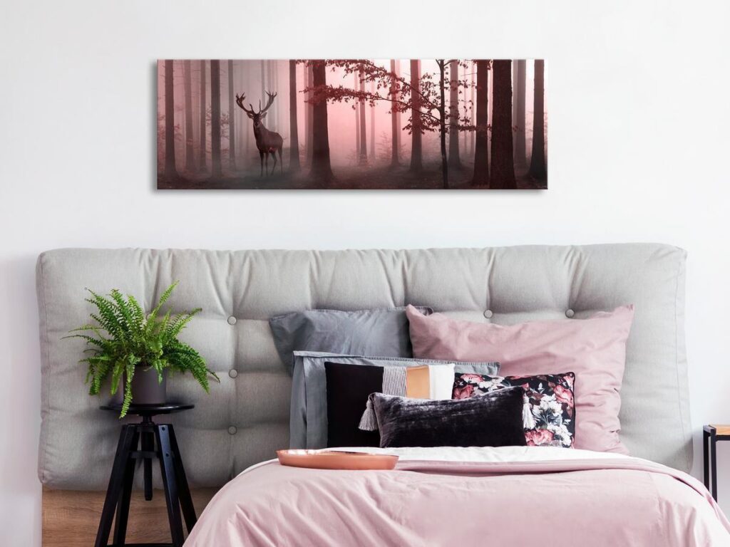 Schilderij - Morning (1 Part) Narrow Pink - Afbeelding 2