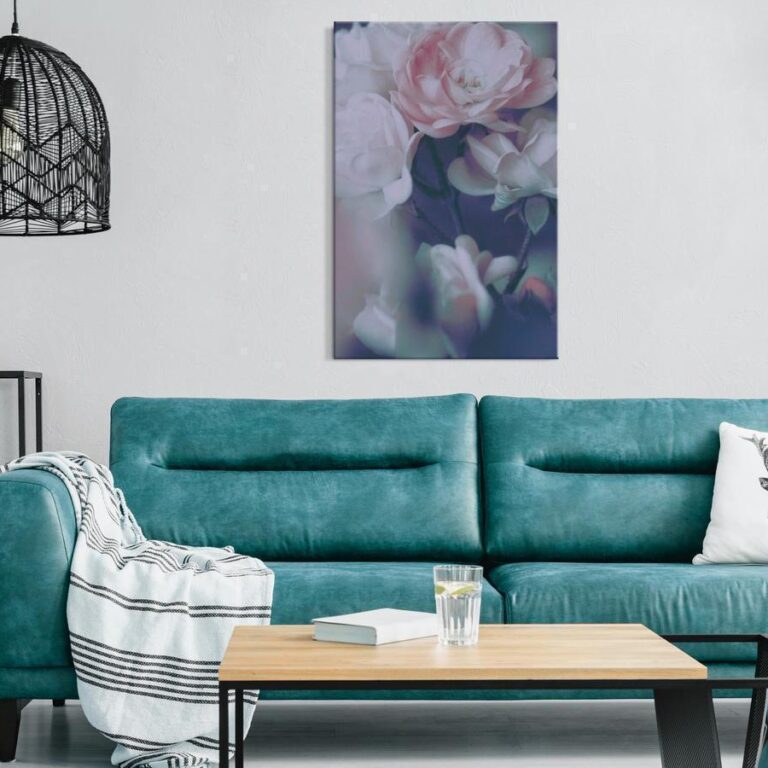 Schilderij - Morning Roses (1 Part) Vertical