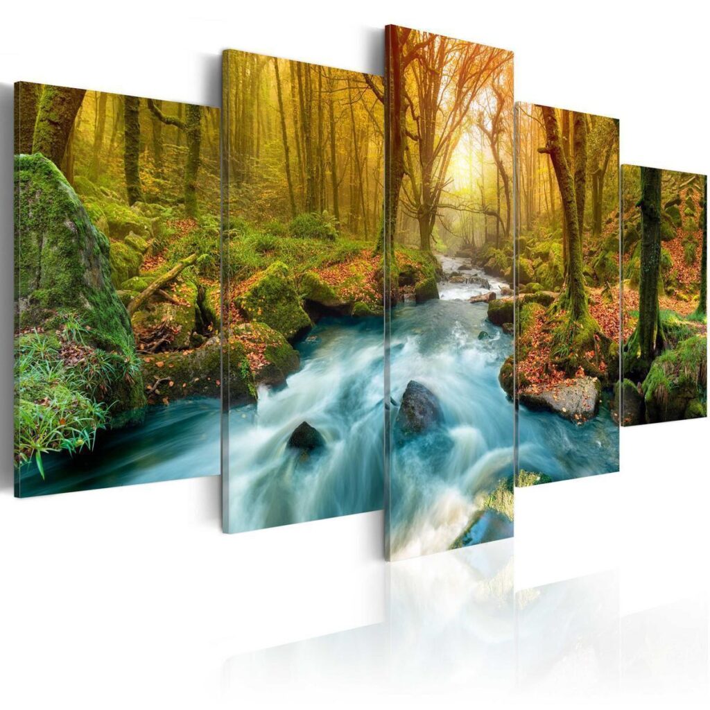 Schilderij - Morning on the river - Afbeelding 2