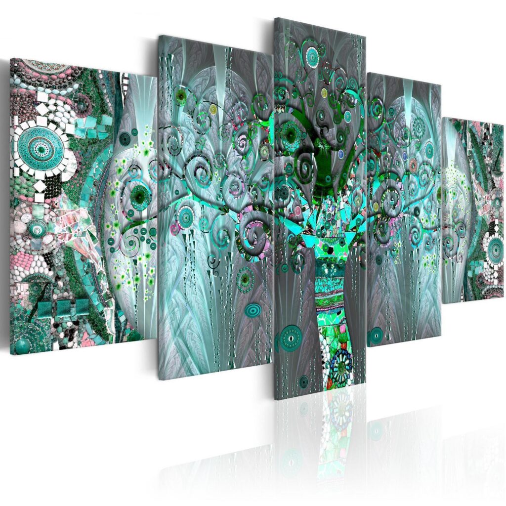 Schilderij - Mosaic Tree - Afbeelding 3