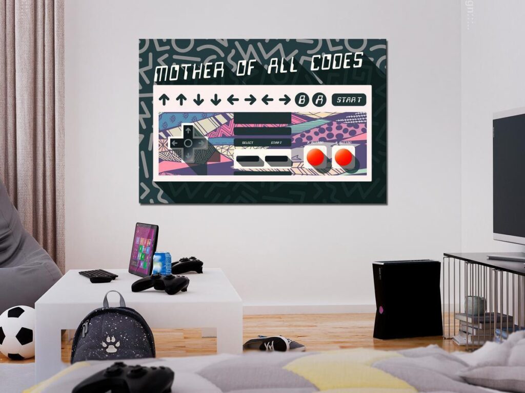 Schilderij - Mother of All Codes (1 Part) Wide