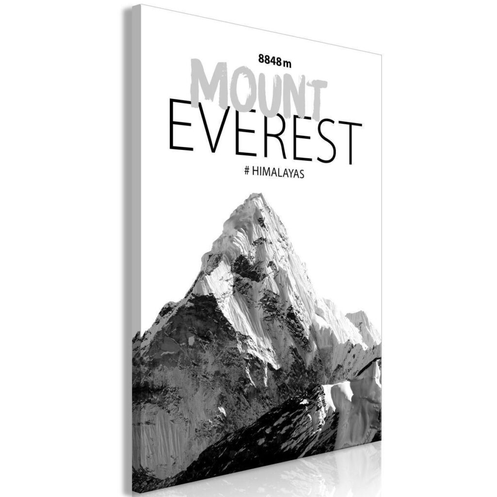 Schilderij - Mount Everest (1 Part) Vertical - Afbeelding 2