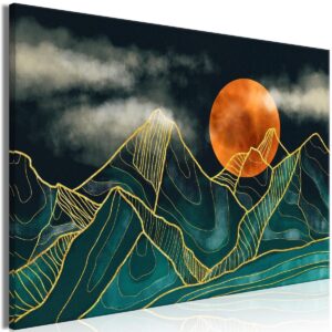 Schilderij - Mountain Calm (1 Part) Wide