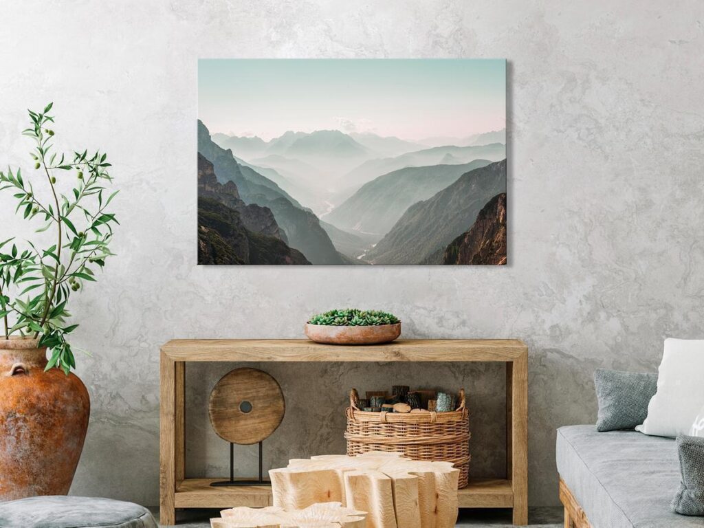 Schilderij - Mountain Horizon (1 Part) Wide - Afbeelding 2