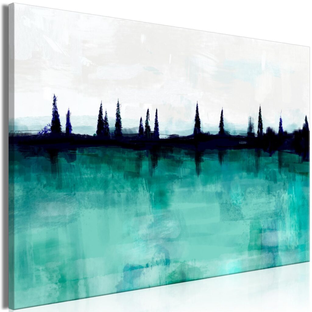 Schilderij - Mountain Lake (1 Part) Wide - Afbeelding 2