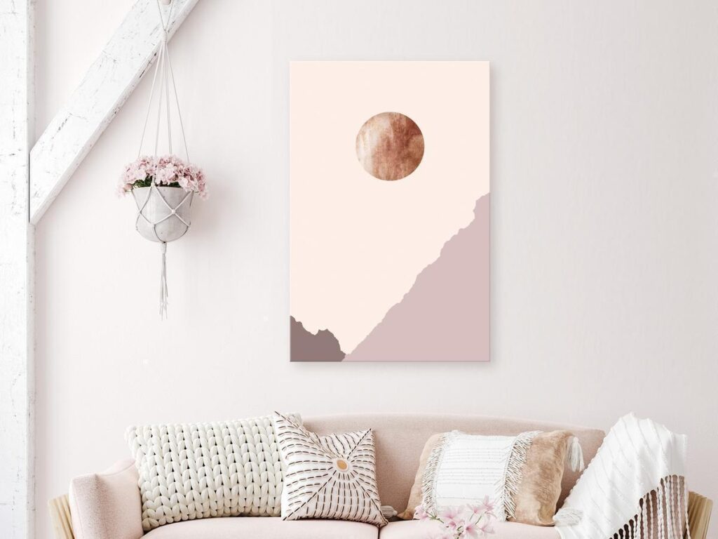 Schilderij - Mountain Planet (1 Part) Vertical