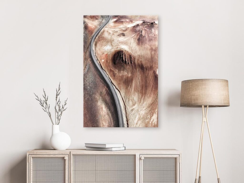 Schilderij - Mountain Serpentine (1 Part) Vertical