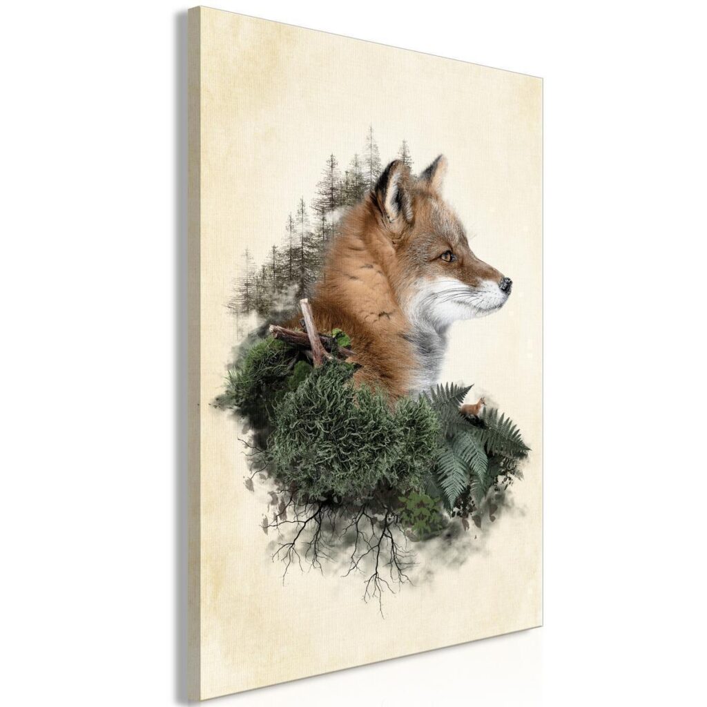 Schilderij - Mr Fox (1 Part) Vertical - Afbeelding 2