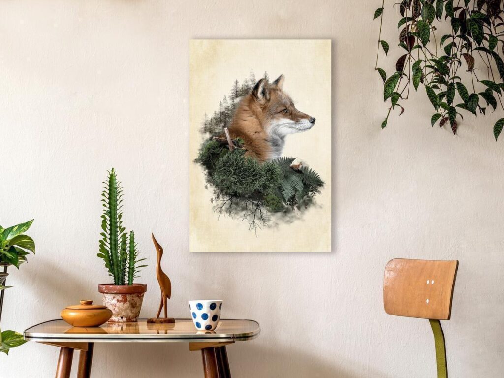 Schilderij - Mr Fox (1 Part) Vertical