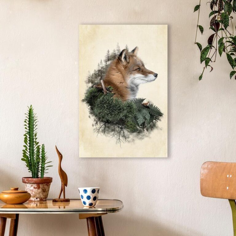 Schilderij - Mr Fox (1 Part) Vertical