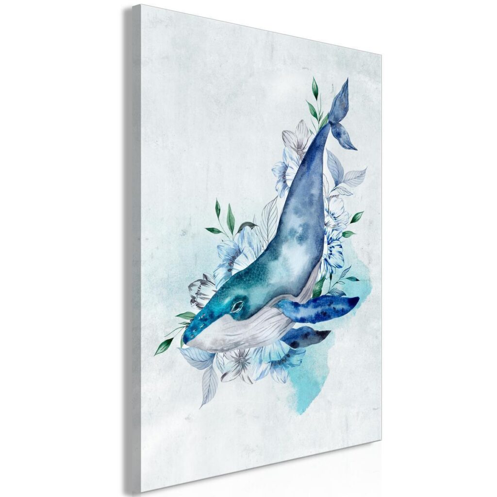 Schilderij - Mr Whale (1 Part) Vertical - Afbeelding 2