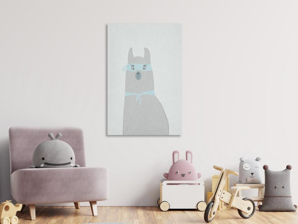 Schilderij - Mysterious Lama (1 Part) Vertical
