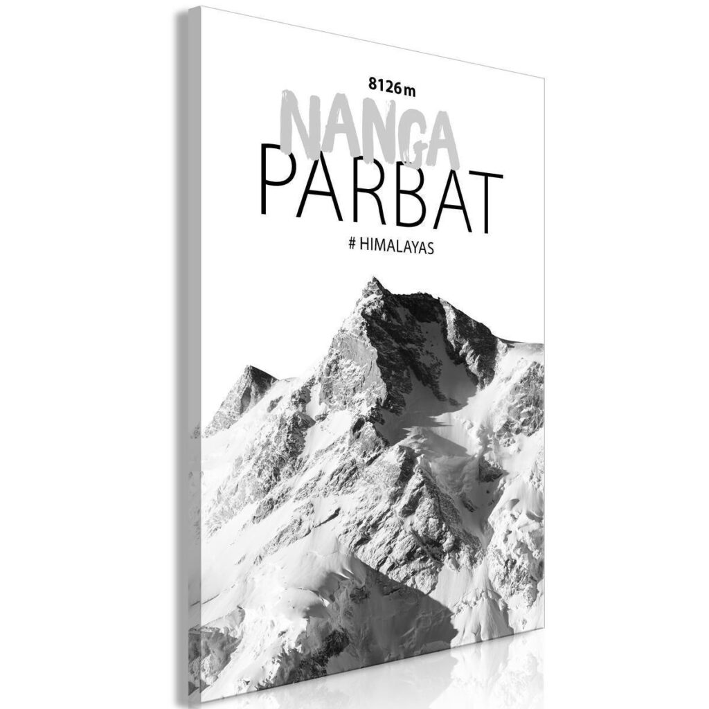 Schilderij - Nanga Parbat (1 Part) Vertical - Afbeelding 2