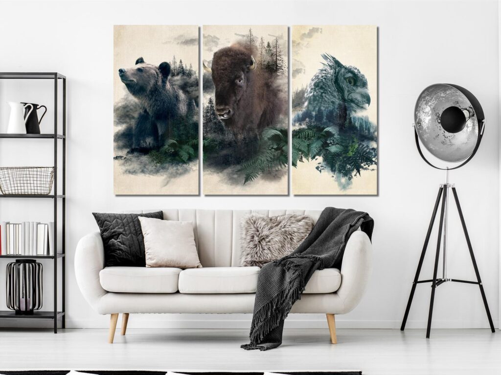 Schilderij - Nature's Womb (3 Parts)