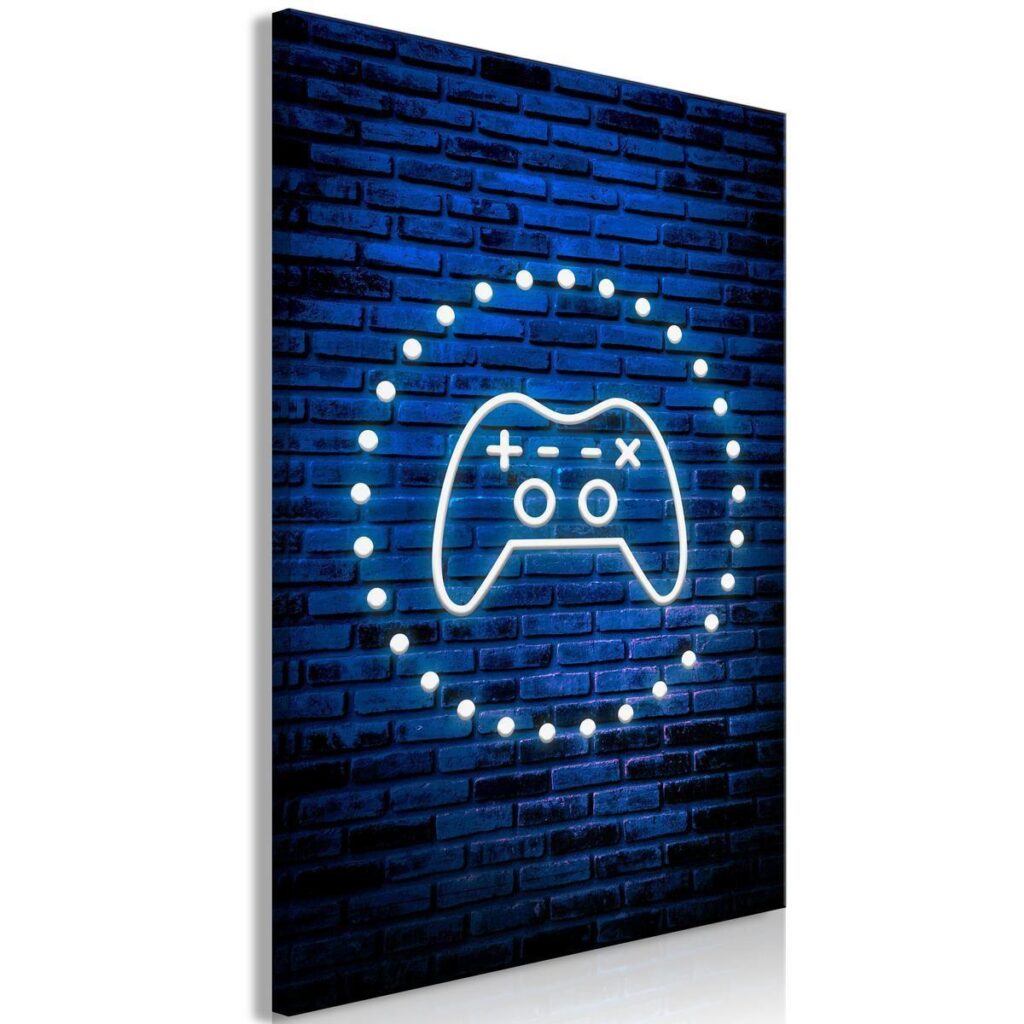 Schilderij - Neon Gamepad - Afbeelding 2