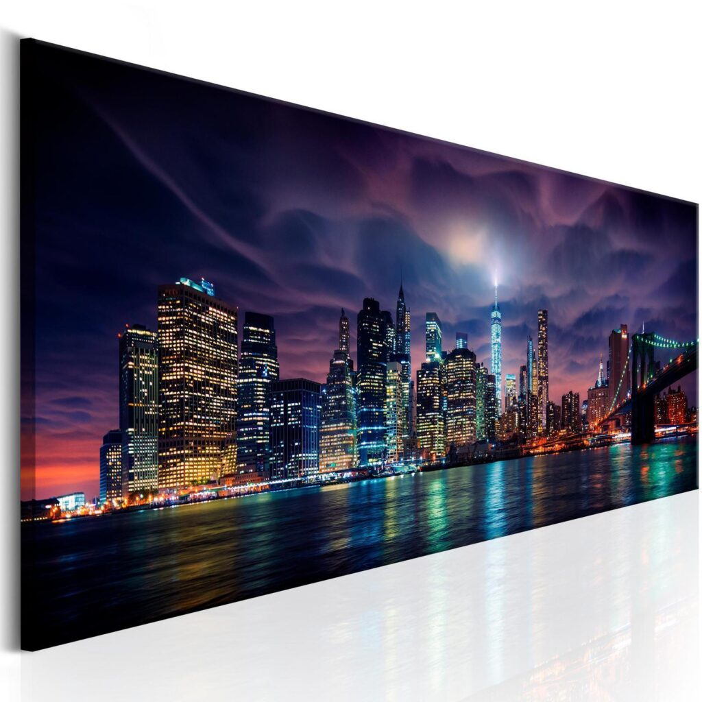 Schilderij - New York: Dark City - Afbeelding 2