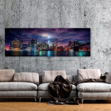 Schilderij - New York: Dark City