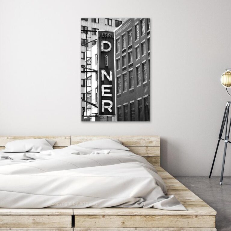 Schilderij - New York Neon Sign (1 Part) Vertical