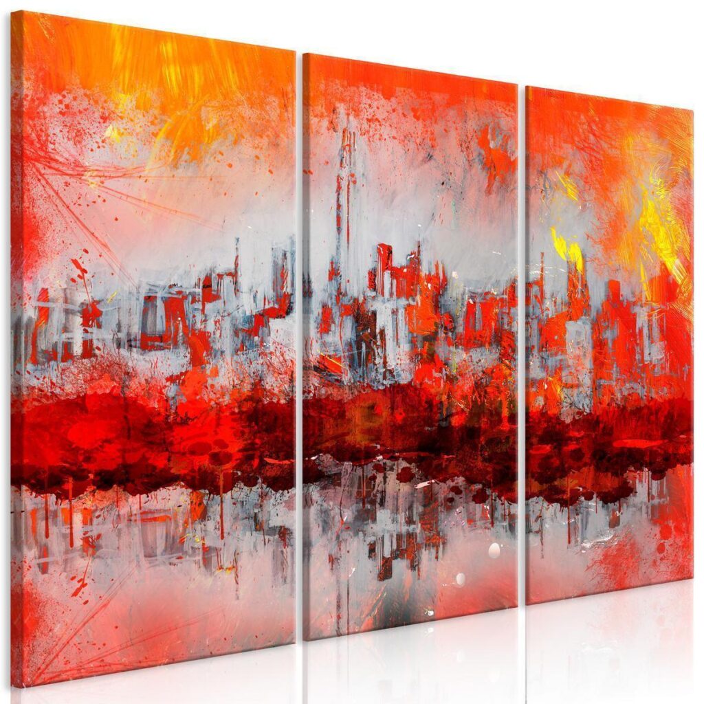 Schilderij - New York Sunset (3 Parts)