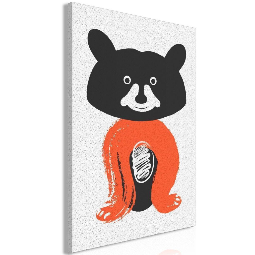 Schilderij - Nice Mr Raccoon (1 Part) Vertical - Afbeelding 2