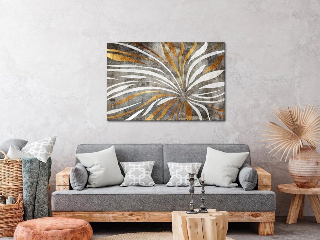 Schilderij - Night Flower (1 Part) Wide - Afbeelding 2