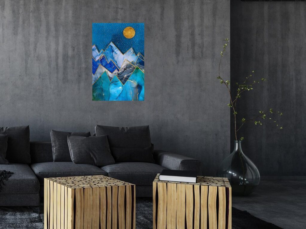 Schilderij - Night Walk (1 Part) Vertical