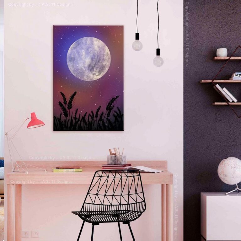 Schilderij - Night in the Country (1 Part) Vertical