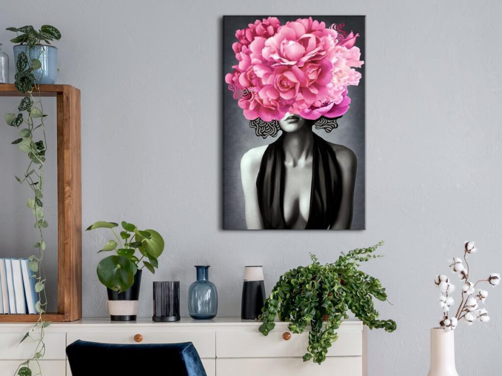 Schilderij - Noir Woman (1 Part) Vertical