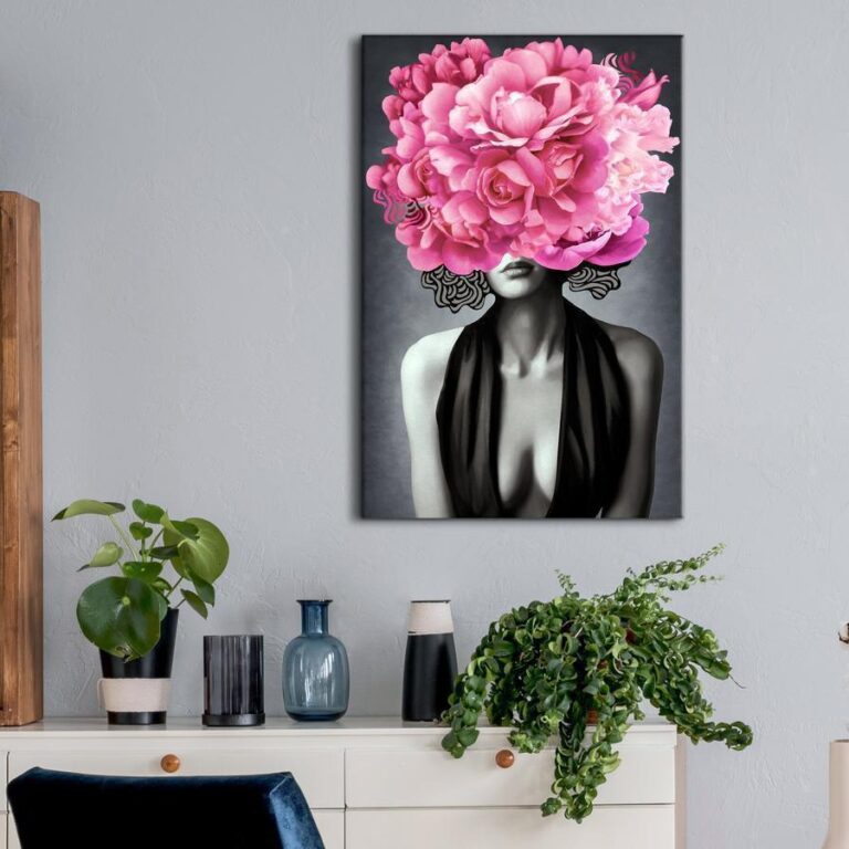 Schilderij - Noir Woman (1 Part) Vertical