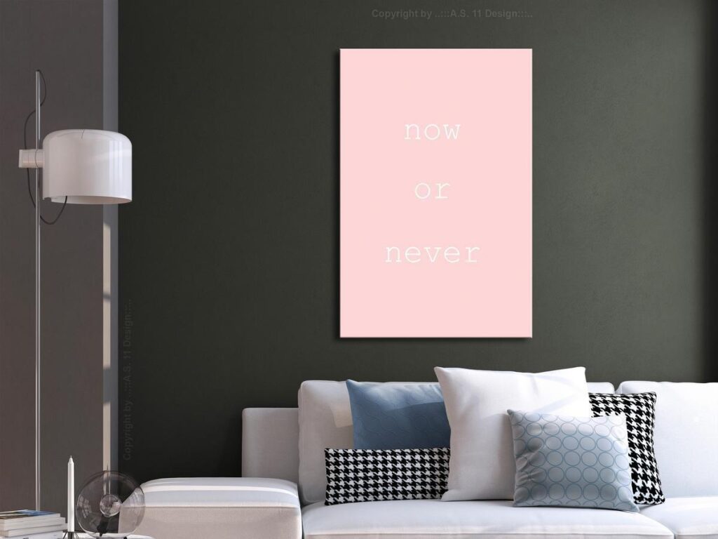 Schilderij - Now or Never (1 Part) Vertical
