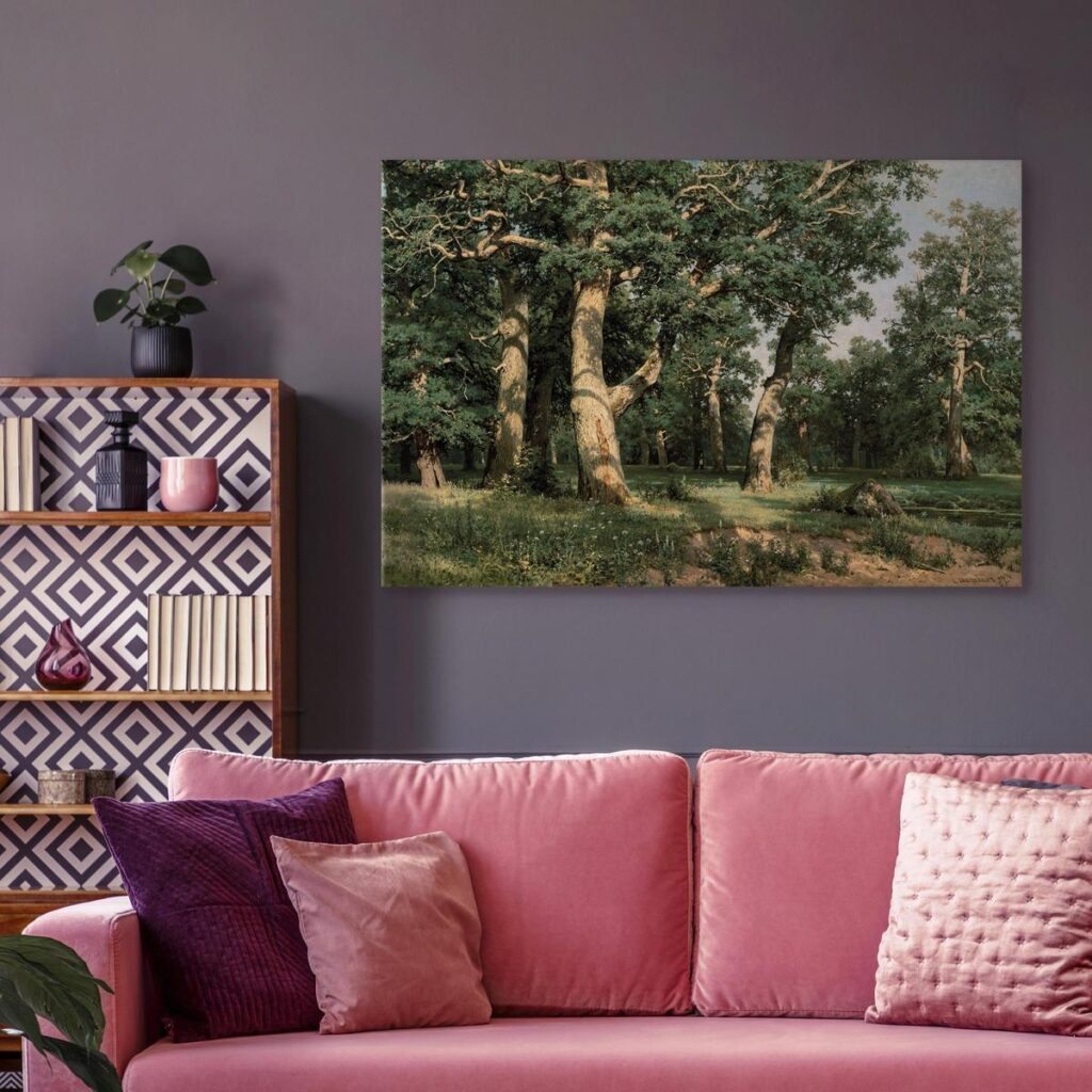 Schilderij - Oak Forest - Afbeelding 3