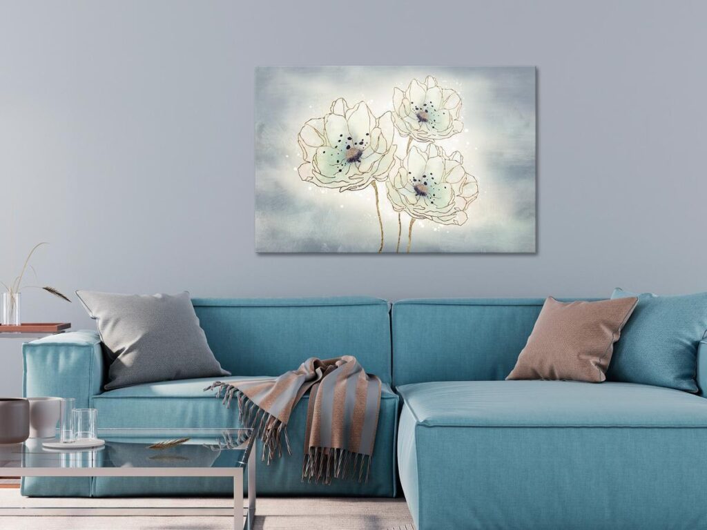 Schilderij - Ocean Flowers (1 Part) Wide - Afbeelding 2