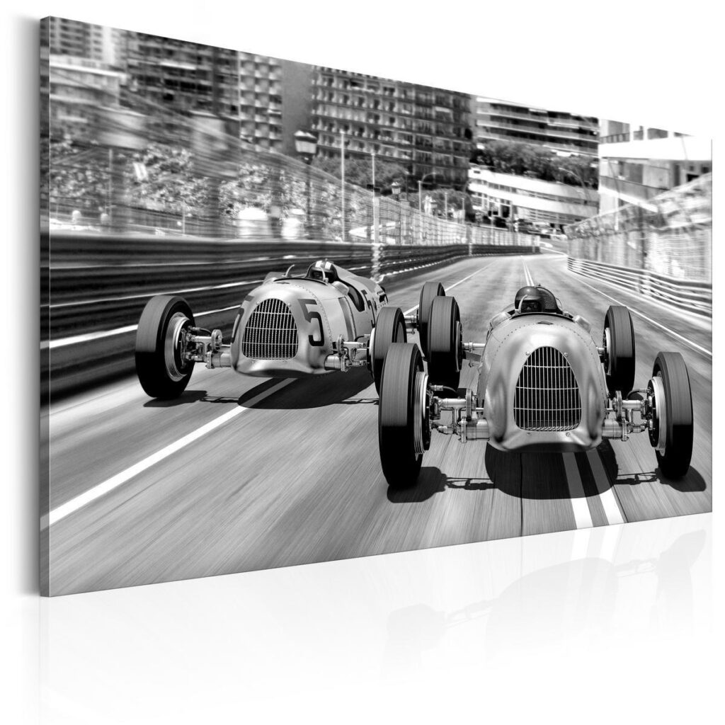 Schilderij - Old Cars Racing - Afbeelding 2