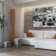 Schilderij - Old Cars Racing