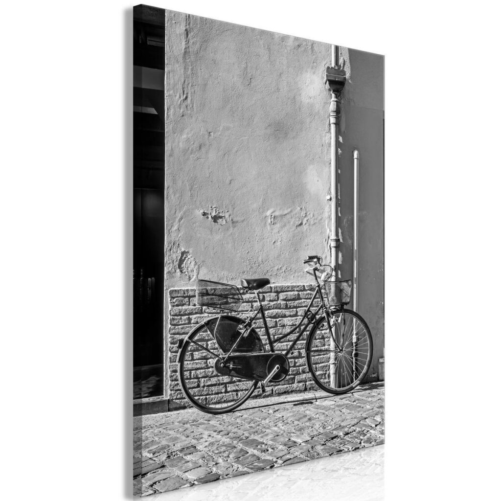 Schilderij - Old Italian Bicycle (1 Part) Vertical - Afbeelding 2