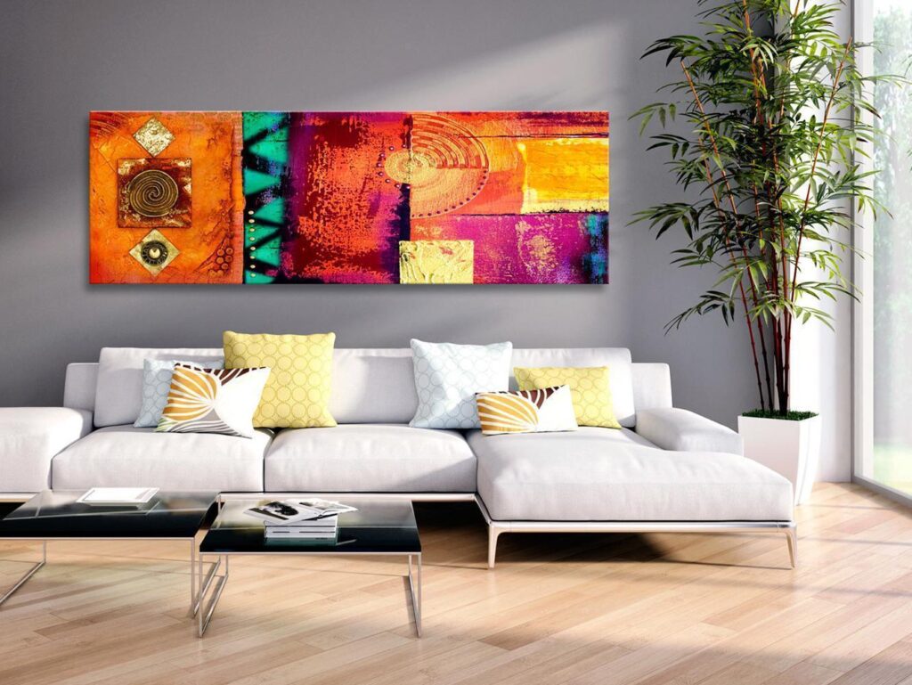 Schilderij - Orange Abstraction - Afbeelding 2