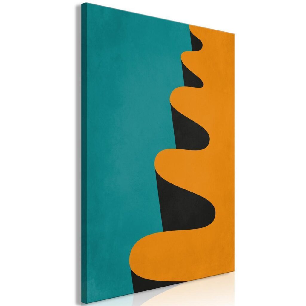 Schilderij - Orange Wave (1 Part) Vertical - Afbeelding 2