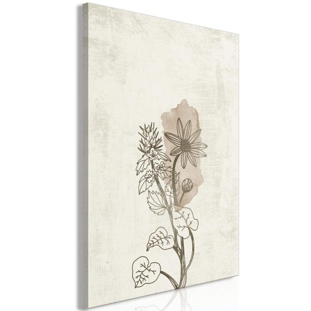 Schilderij - Outline of Nature (1 Part) Vertical - Afbeelding 2