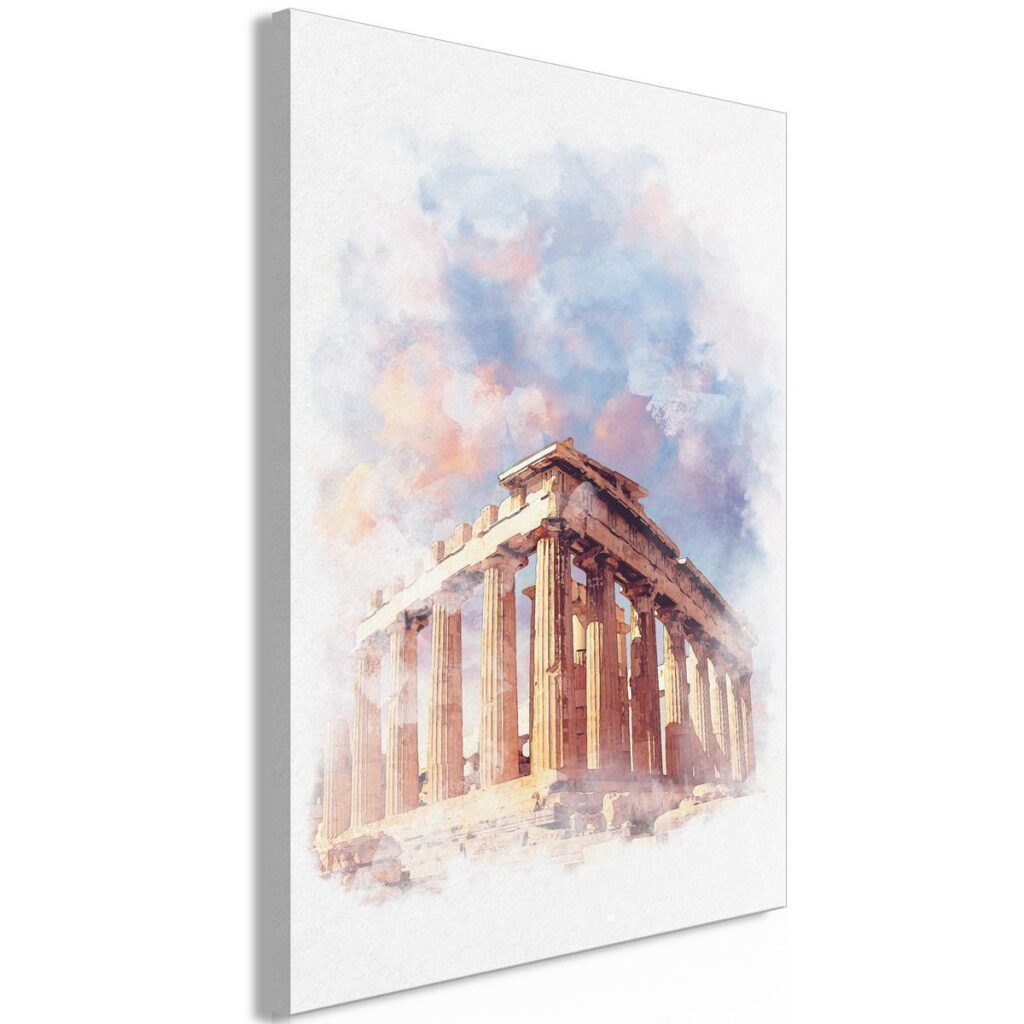 Schilderij - Painted Parthenon (1 Part) Vertical - Afbeelding 2