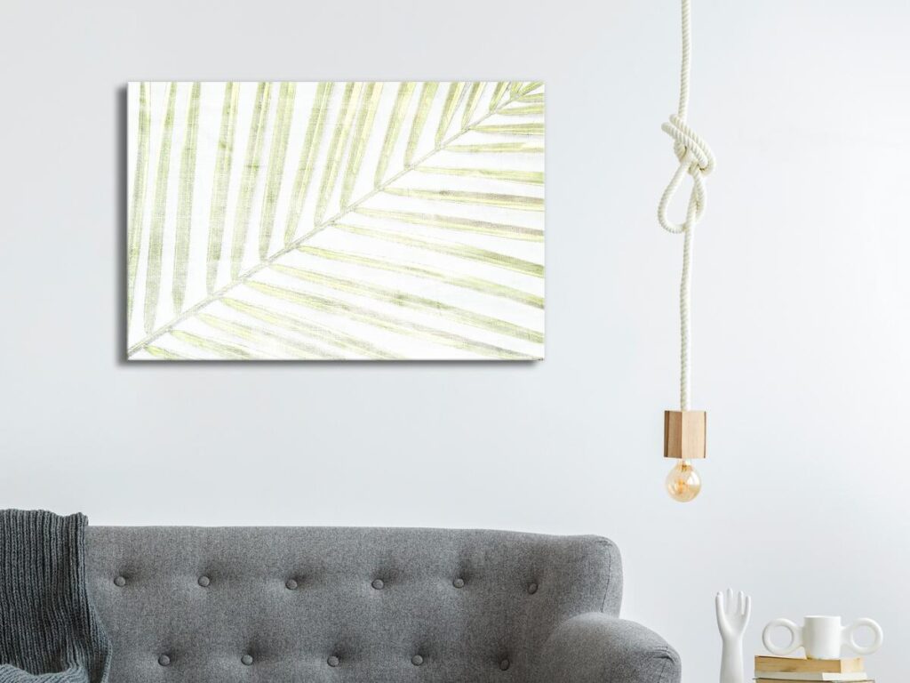 Schilderij - Palm Leaf (1 Part) Wide
