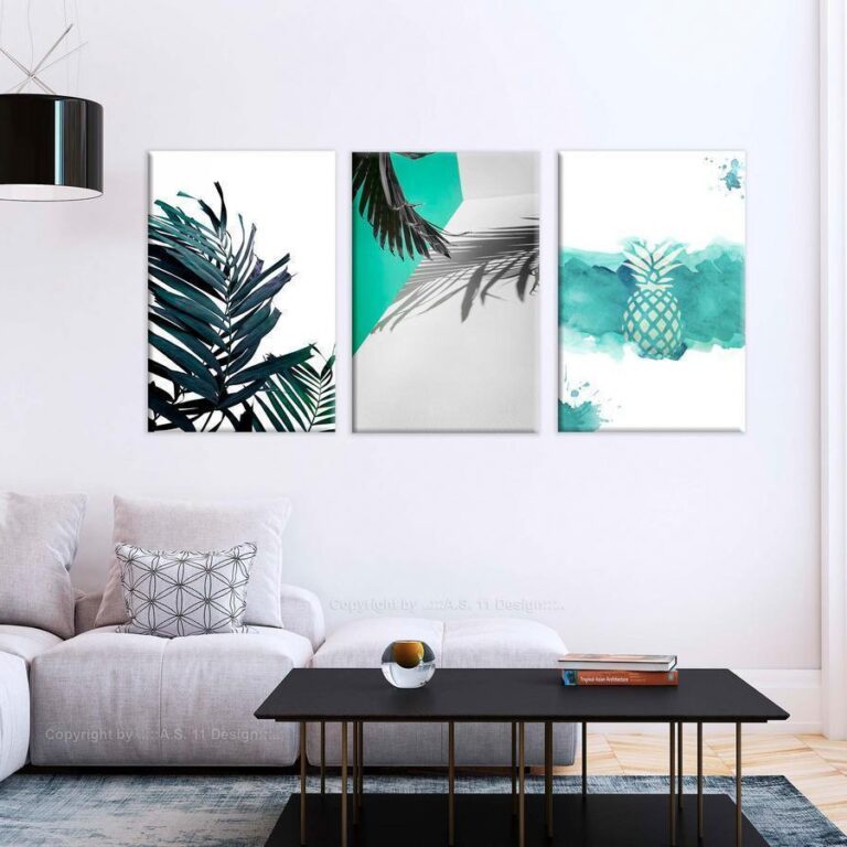 Schilderij - Palm Paradise (3 Parts)